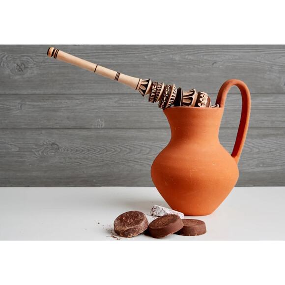 NWT 14" Verve Culture Wooden Traditional Molinillo Whisk Hand Carved Alder Wood - Picture 3 of 13